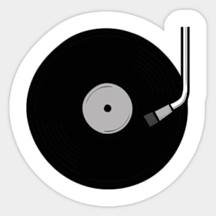 Retro Vinyl Record Player Turntable Sticker